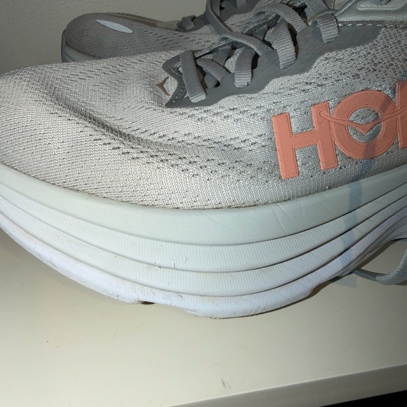 Hoka Women’s Sneakers-Sz 9.5. Gray/light Coral. - Picture 11 of 11